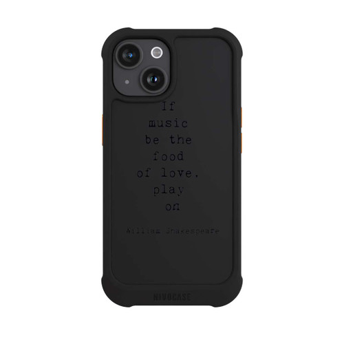 Apple iPhone 15 NIVOmax Shakespeare Music Food Transparent