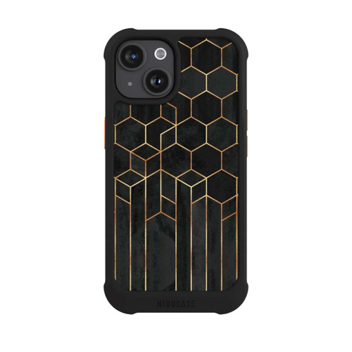 Apple iPhone 15 NIVOmax Schwarze Sechsecke