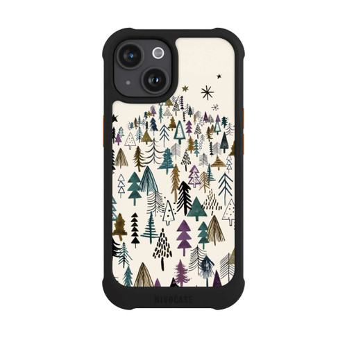 Apple iPhone 15 NIVOmax Bergbäume Wald Lila