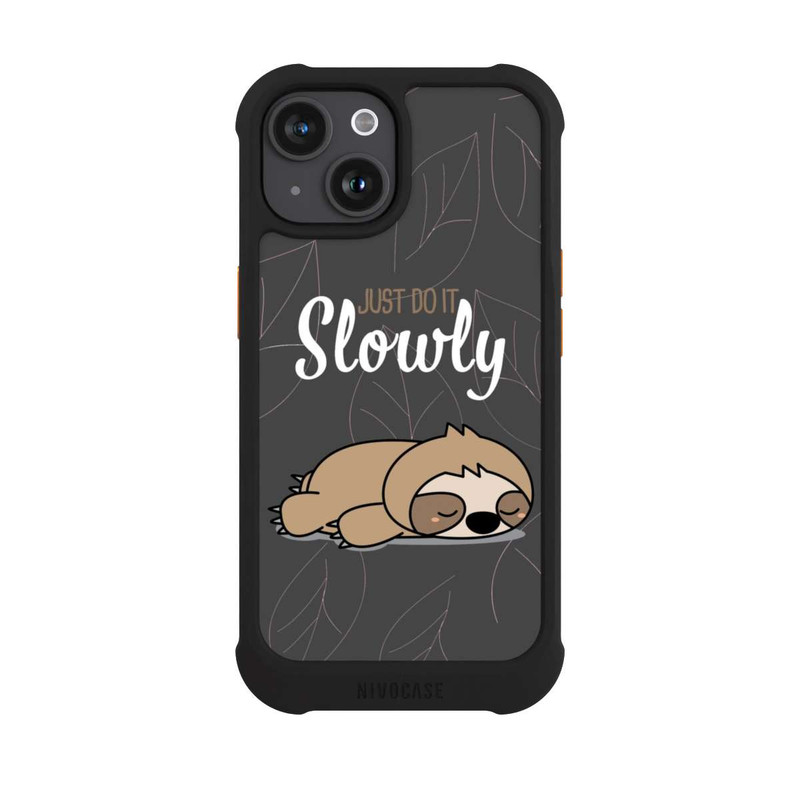 iPhone 15 NIVOmax Just Do It Slowly Sloth Grey