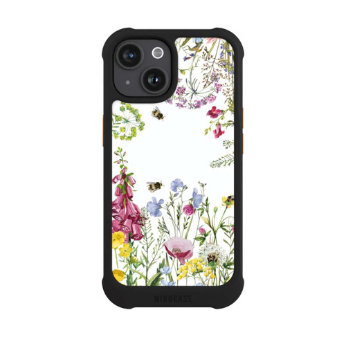 Apple iPhone 15 NIVOmax Cadre de fleurs sauvages des prés d'été