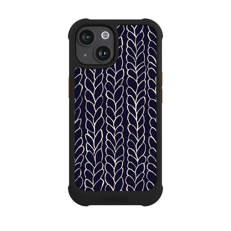 iPhone 15 NIVOmax Tresses En Laine Dessins Marine