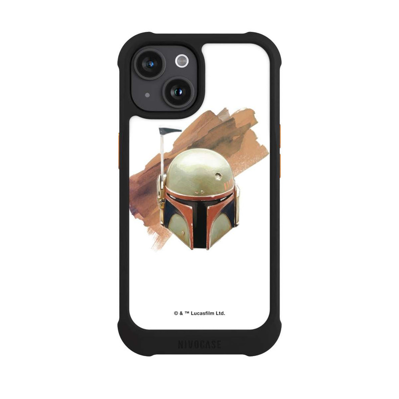 iPhone 15 NIVOmax Boba Fett Helmet White