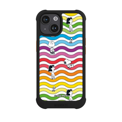Apple iPhone 15 NIVOmax Snoopy Pattern Arc-en-ciel