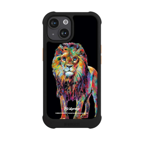 Apple iPhone 15 NIVOmax Löwe Bunte Kunst von P.D. Moreno
