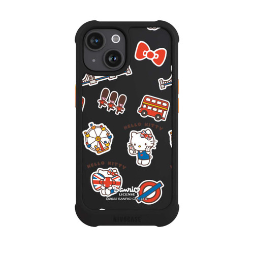 Apple iPhone 15 NIVOmax Hello Kitty Londoner Abzeichen Transparent