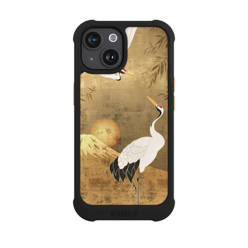 Apple iPhone 15 NIVOmax Cranes Gold Japan 1
