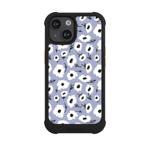 Apple iPhone 15 NIVOmax Pattern Fleurs Lilas