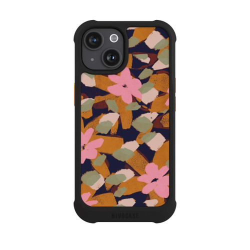 Apple iPhone 15 NIVOmax Pattern Fleurs Roses