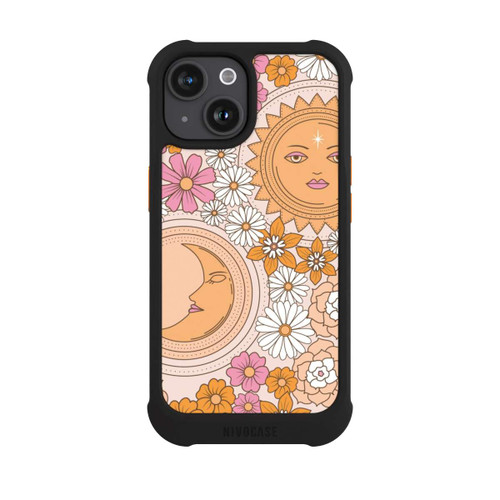 Apple iPhone 15 NIVOmax Mond-Sonne-Blumen
