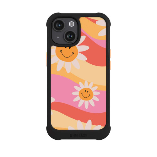 Apple iPhone 15 NIVOmax Retro Smiles Orange Colorful