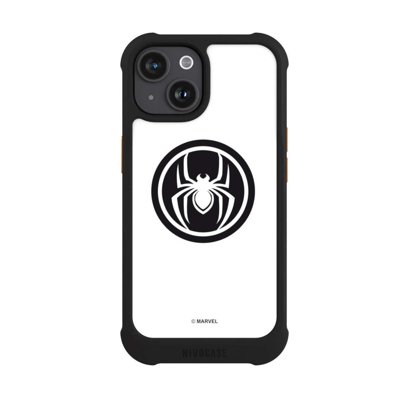 iPhone 15 NIVOmax Spider-Man Logo White