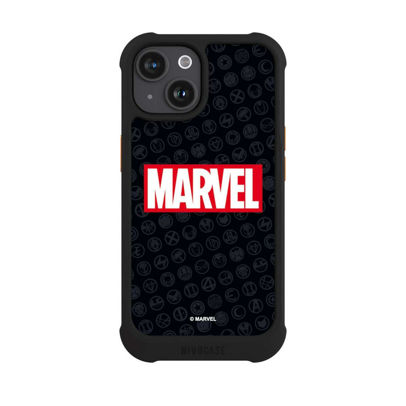 iPhone 15 NIVOmax Marvel Logo Black Red 