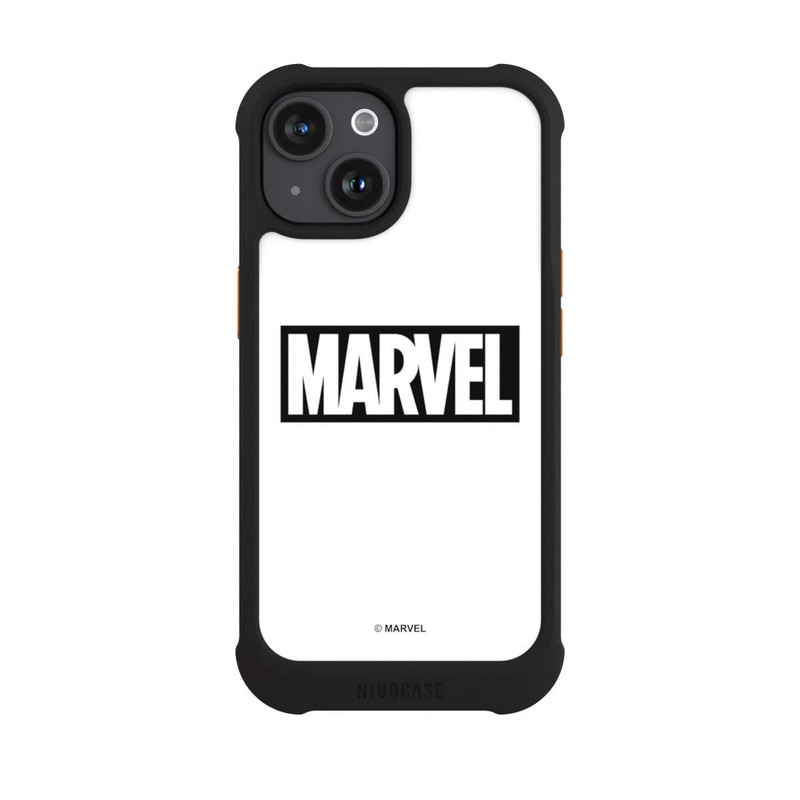 iPhone 15 NIVOmax Marvel Logo White