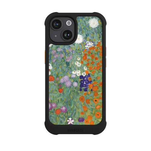 Apple iPhone 15 NIVOmax Jardin en Fleur - Gustav Klimt