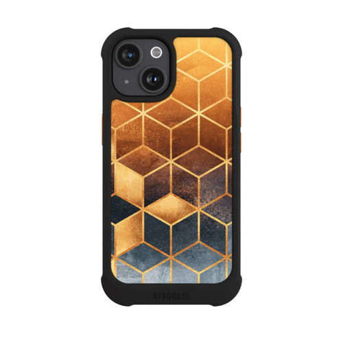 Apple iPhone 15 NIVOmax Würfel goldener Farbverlauf