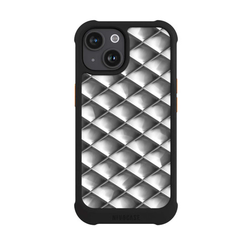 Apple iPhone 15 NIVOmax Carrés argentés Glamour