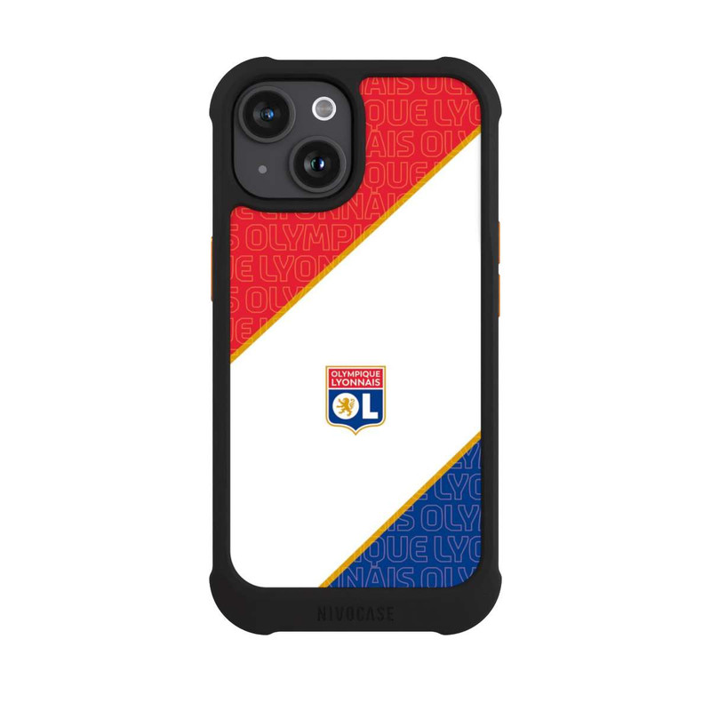 iPhone 15 NIVOmax Logo OL rouge et bleu
