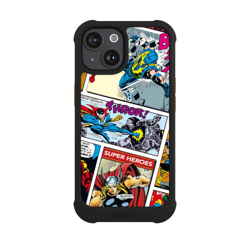 iPhone 15 NIVOmax Marvel Retro Comic Blue