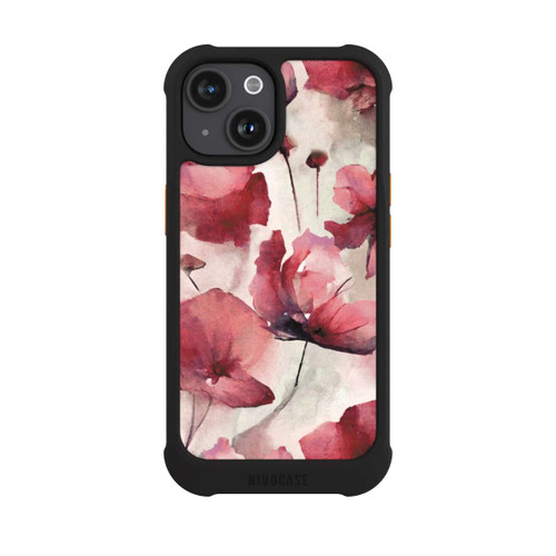 Apple iPhone 15 NIVOmax Wilde Mohnblumen
