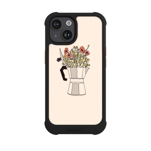 Apple iPhone 15 NIVOmax Fleurs Moka