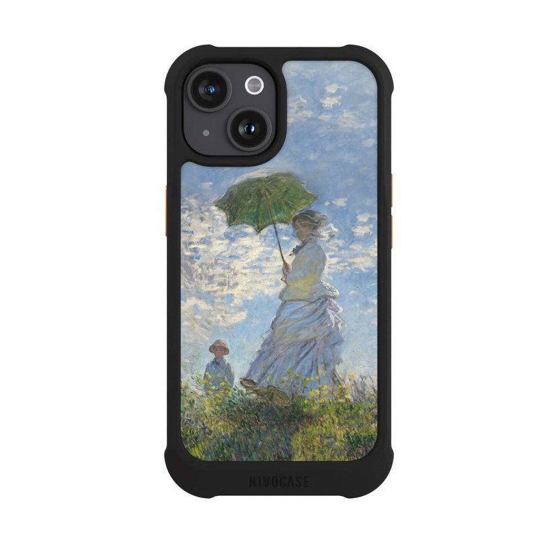 iPhone 15 NIVOmax Frau mit Sonnenschirm - Monet