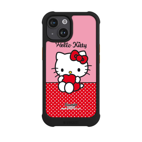 Apple iPhone 15 NIVOmax Hello Kitty sitzend mit Herz