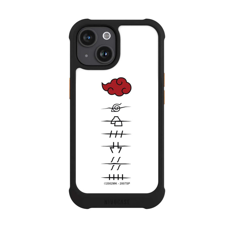 iPhone 15 NIVOmax Akatsuki Mitgliedersymbole Weiß