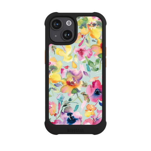 Apple iPhone 15 NIVOmax Künstlerischer Sommer Psychedelic Floral