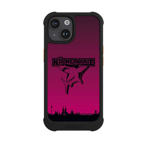 Apple iPhone 15 NIVOmax Kölner Haie Skyline Pink