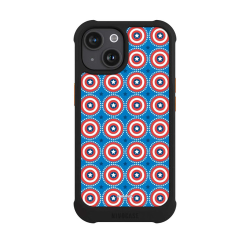 Apple iPhone 15 NIVOmax Captain American Shield Pattern