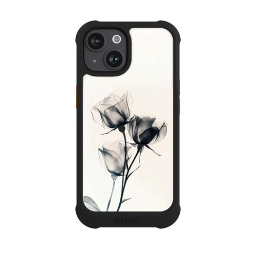 Apple iPhone 15 NIVOmax Schwarze Blume