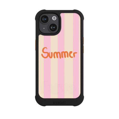 Apple iPhone 15 NIVOmax Summer Pink And Orange Stripes