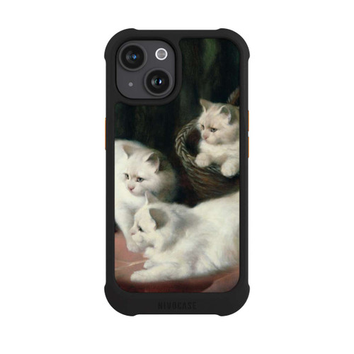 Apple iPhone 15 NIVOmax Three White Angora Kittens