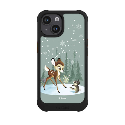 Apple iPhone 15 NIVOmax Bambi et Panpan Monde Hivernal