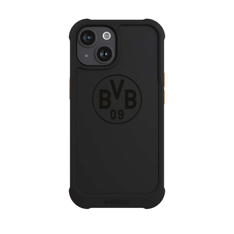 iPhone 15 NIVOmax BVB Logo Schwarz Transparent