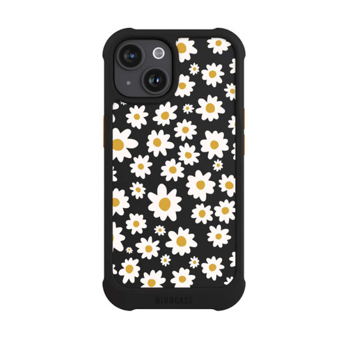 Apple iPhone 15 NIVOmax Daisy Flower Seamless Pattern Transparent