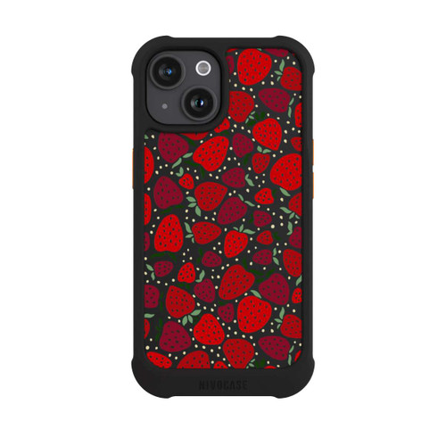 Apple iPhone 15 NIVOmax Strawberry Pattern Comic Transparent
