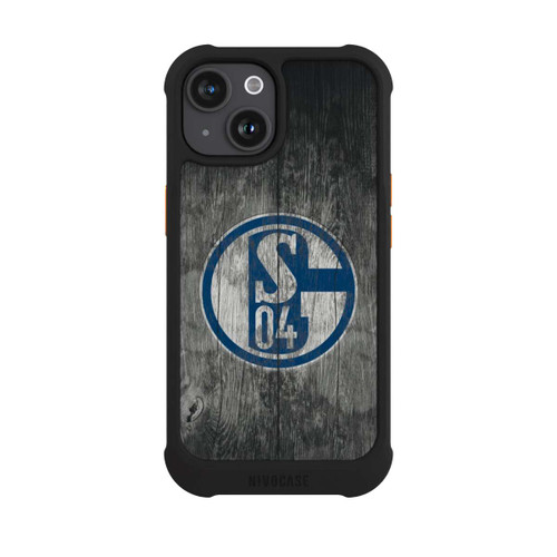 Apple iPhone 15 NIVOmax Schalke 04 Holz Look