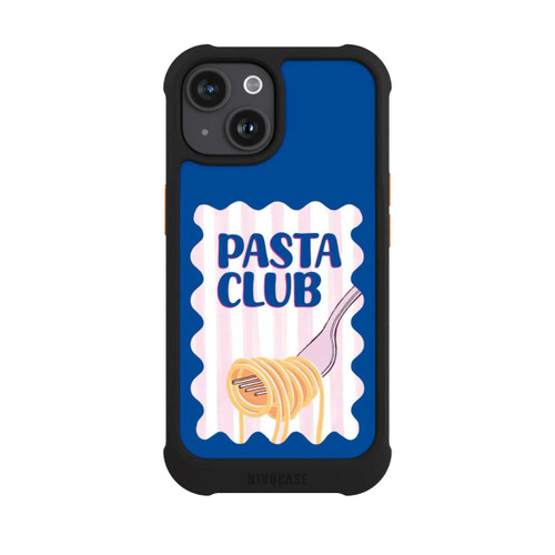 Apple iPhone 15 NIVOmax Pasta Club in Blue and Pink
