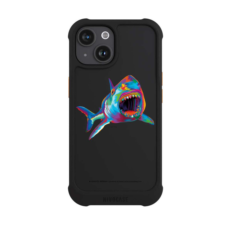 iPhone 15 NIVOmax Requin Pop Colour transparent