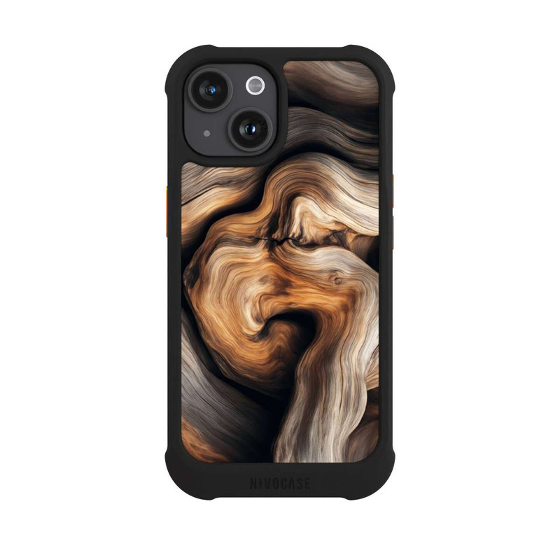 iPhone 15 NIVOmax Rustic Wood