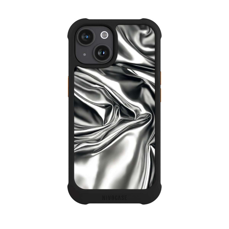 iPhone 15 NIVOmax Shiny Chrome Silver