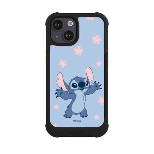 Apple iPhone 15 NIVOmax Stitch Pastel Flowers Blue