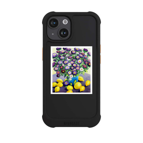 Apple iPhone 15 NIVOmax Purple Asters and Lemons by Christopher Ryland