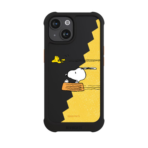 Apple iPhone 15 NIVOmax Peanuts-Snoopy und Woodstock Transparent