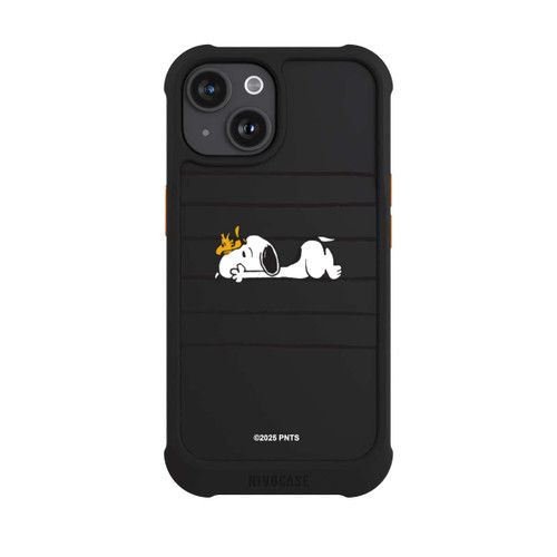 Apple iPhone 15 NIVOmax Snoopy Woodstock Stripes Peanuts Transparent
