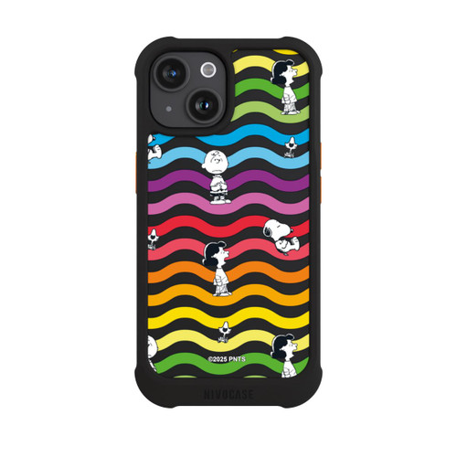 Apple iPhone 15 NIVOmax Snoopy Pattern Rainbow Transparent