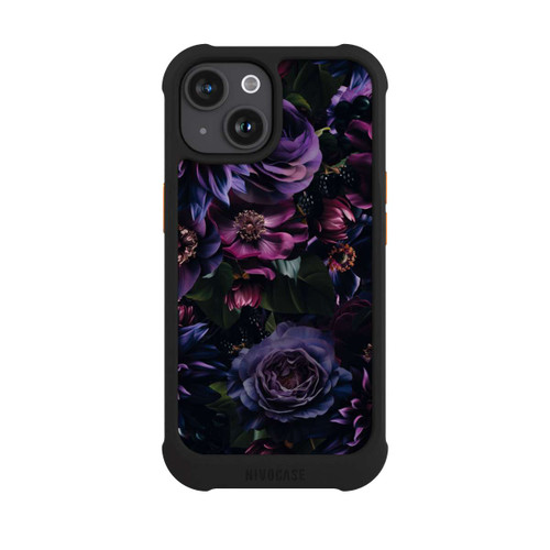 Apple iPhone 15 NIVOmax Dunkle Lila Blüten 