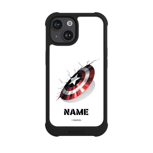 Apple iPhone 15 NIVOmax Captain America Shield Personalisierbar